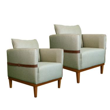 Imagem de Kit 2 Poltronas Indiana com Molas Espirais Movellu Home