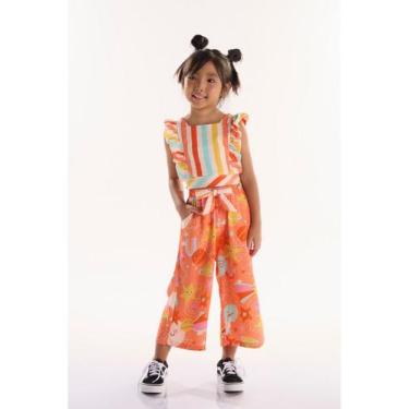 Imagem de Conjunto Infantil Menina com Blusa e Calça Interestelar Três e Já, Off