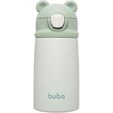 Imagem de Copo Térmico Buba Ursinho Verde com Canudo Silicone 320ml