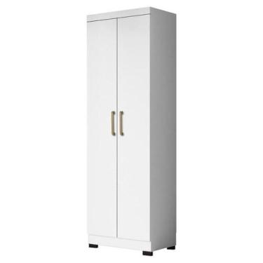 Imagem de Armário Multiuso 2 Portas 2000191 Branco Tx com Pés Preto - Aramóveis