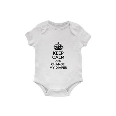 Imagem de Body Bebê Keep Calm And Change My Diaper - Artgeek