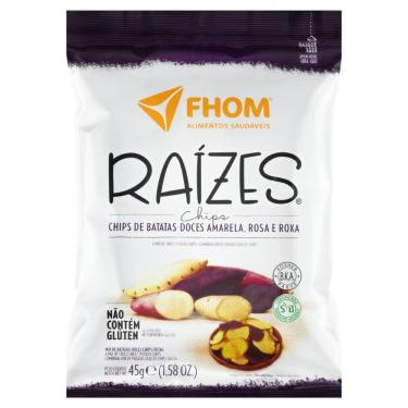 Imagem de Chips de Batata Doce Amarela Rosa e Roxa Fhom Raízes 45g
