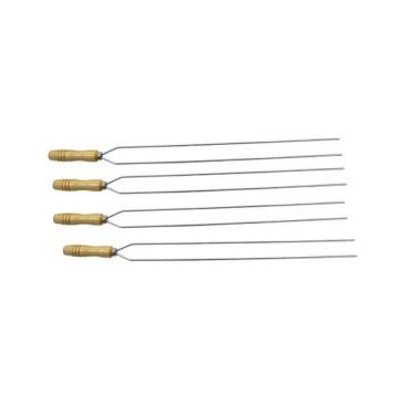 Imagem de Espeto Duplo para Carne de Churrasco 65 Cm - Santa Edwirges