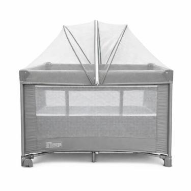 Imagem de Berço Portátil Infantil Cercado Desmontável com Mosquiteiro - Rosa - N