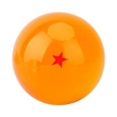 Imagem de Bola De Resina Acrílica Amarela Transparente Com Estrelas 70mm, Bola D
