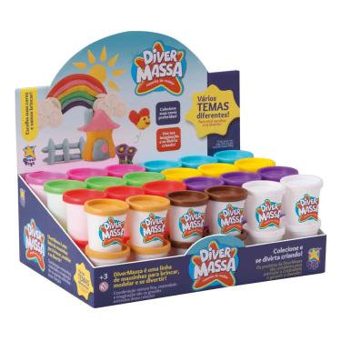 Imagem de Massa de Modelar Infantil Divertoys 1 Pote - Item Sortido