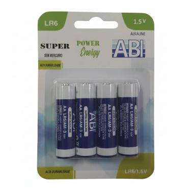 Imagem de Pilha Alcalina AA SUPER POWER LR6 1.5V Cartela com 4 Unidades - AA LR6