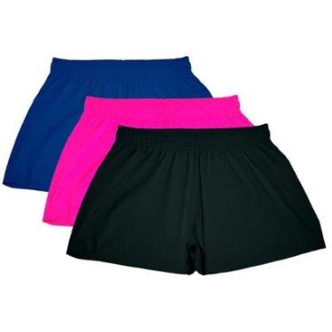 Imagem de Kit 3 Shorts Feminino Esportivo Treino Academia-Feminino