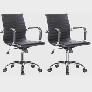 Imagem de Kit 2 Cadeiras para Escritório Diretor Esteirinha Office