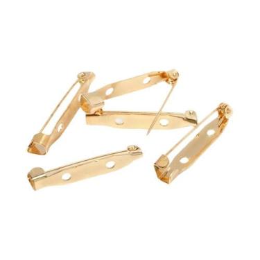 Imagem de Base De Broche/Alfinete De Segurança Em Prata E Ouro, 50 Peças, 15-40m