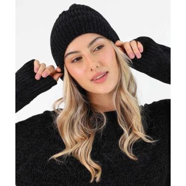 Imagem de Touca Feminina Chenille Marisa Preto-56105, UN, Preto