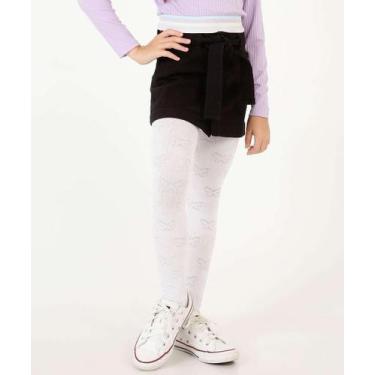 Imagem de Meia Calça Infantil Borboleta Marisa-42139, Branco, G