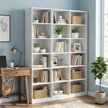 Imagem de Armário Colmeia 18 Nichos Organizador Estante Prateleira Multiuso - KL