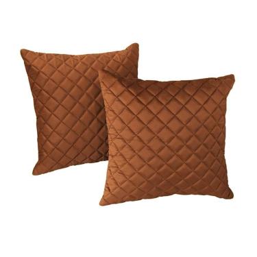 Imagem de Kit 2 Almofadas Tressê 50x50cm Veludo Terracota - Nexta Casa