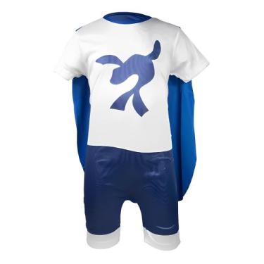 Imagem de Fantasia Roupa Infantil Luccas Neto Branco Com Capa dos 12 meses aos 9