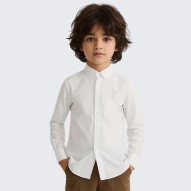 Imagem de Camisa Social Manga Longa Infantil Algodão-Masculino