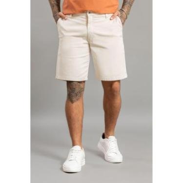Imagem de Bermuda Sarja Color Sport Fino Com Bolsos Masculina Dialogo-Masculino