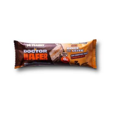 Imagem de Dr Peanut Barra Doctor Wafer Doce de Leite 25g 6g Proteina Zero Açúcar