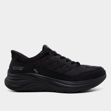 Imagem de Tênis Skechers Cozy Fit Slip Ins Masculino, Preto, Grafite, 39