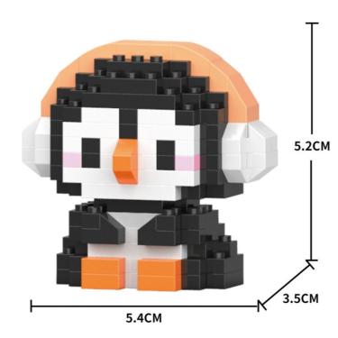 Imagem de Blocos de Montar Infantis W1502-06 Brinquedo Educativo em Plástico ABS Ecológico Inodoro MOC