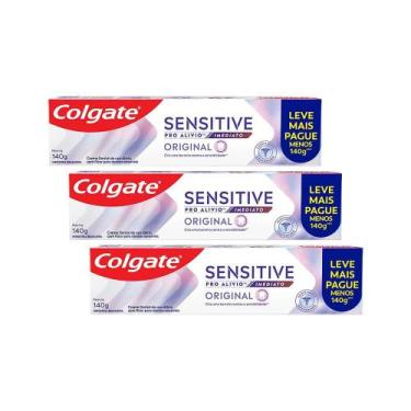 Imagem de Kit 3 Cremes Dentais Colgate Sensitive Pro Alívio Imediato 140g