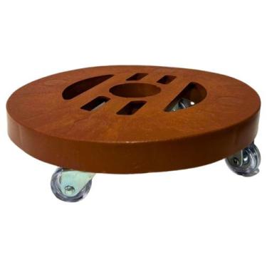 Imagem de Kit 2un Suporte Para Vaso de Planta com Rodinha Transparente 24cm - Ne