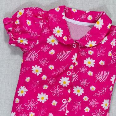 Imagem de Body Camisa Manga Curta para Bebê Menina Margarida Pink - Era Uma Vez,