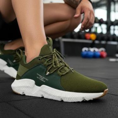 Imagem de Tênis Masculino Keep Feminino Casual Esportivo, Verde militar, 40