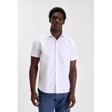 Imagem de Camisa docthos relaxed fit manga curta listrada, 001 branco, G2