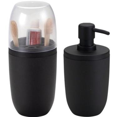 Imagem de Organizador Escova de Dentes e Creme Dental com Tampa + Dispenser Port