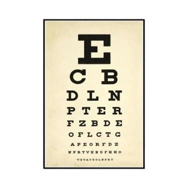 Imagem de Pôster Gráfico De Teste De Visão Snellen, Quadro De Optometria, Pintur