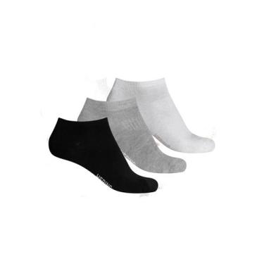 Imagem de Kit Com Três Pares De Meias Cano Curto Unissex - hering, P, Branco, Pr
