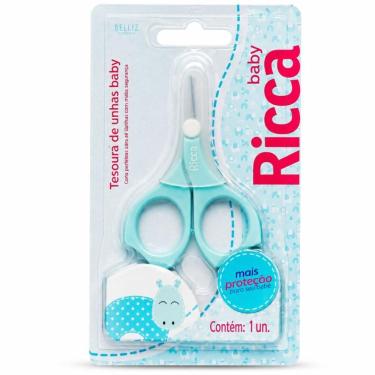 Imagem de Tesoura de Unhas Ricca Baby Azul Cód:1656