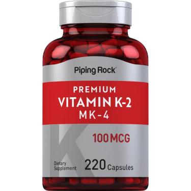 Imagem de Suplemento Piping Rock Vitamina K2 MK4 100mcg 220 cápsulas-Unissex