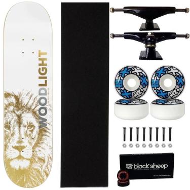 Imagem de Skate Wood Light Maple Montado 8.0 Leão Gold Pro Next 53mm-Masculino