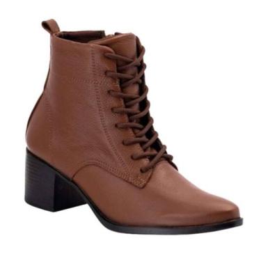 Imagem de Bota Trilha da Lua Cano Baixo Couro - Feminina - Marrom - 37, Marrom, 