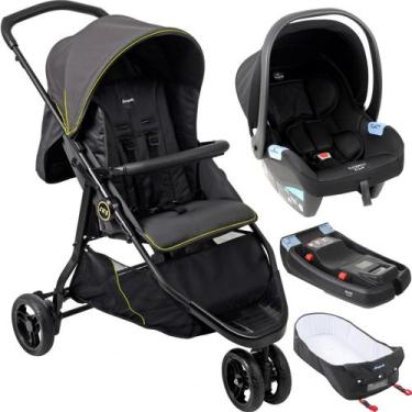 Imagem de Carrinho Moises Bebe Conforto Preto Base Burigotto CR3 22 Gray Neon