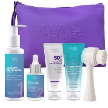 Imagem de Kit Niacinamida Clareador Antiidade Fecha Os Poros Facial Extratos da 