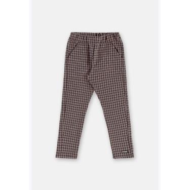 Imagem de Calça Menina Jacquard Pied-Poule Up Baby, Marrom