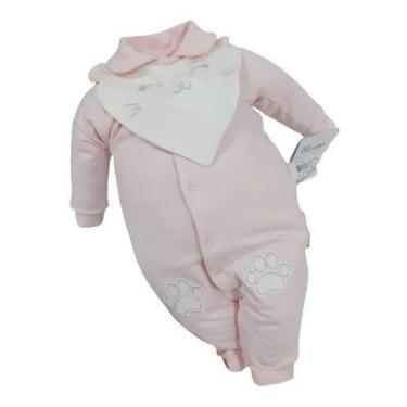 Imagem de Macacão Luxo Paraiso Bebe Menina + Bandana Enxoval 11801 - Paraíso, Ro