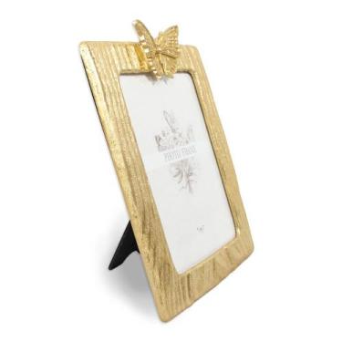 Imagem de Porta Retrato em Poliresina Butterfly Dourado Grande - Tuut