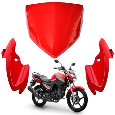 Imagem de Kit carenagem bananinha farol superior factor 150 vermelho 2018 - Para