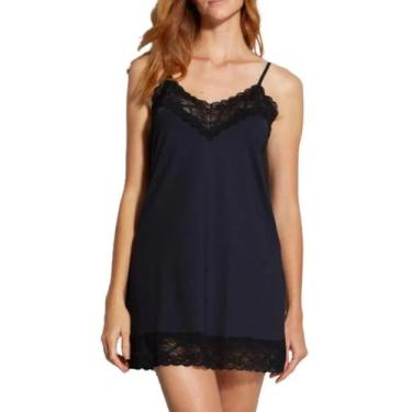 Imagem de Camisola Alças Finas Hope Lingerie Love Stories Renda L11550, Preto, R