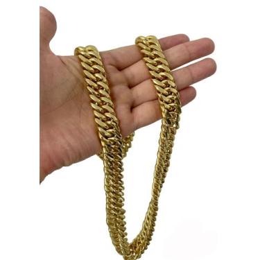 Imagem de Cordão Grosso Grumet lacraia 18mm Banhado a ouro 18k - Jp Joias
