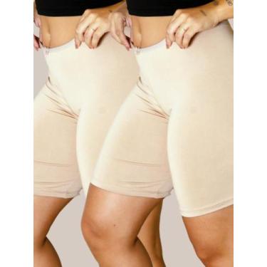 Imagem de Kit 2 Bermudas segunda pele anágua  feminino confortável - SOLUTEX, Nu