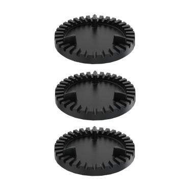 Imagem de Kit 3 Espalha Chama para Fogão Libaneza Queimador Duplo Ferro Fundido 8,5cm Uso Industrial e Doméstico Preto