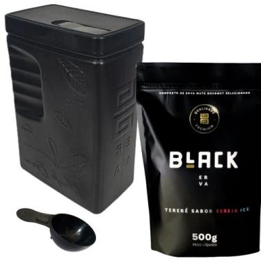 Imagem de Kit Tereré 1 Erva Mate Tereré Black Erva + Porta Erva Mate Black Erva 