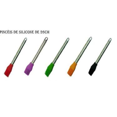 Imagem de Pincel de silicone de 26cm cabo de inox - BONO, Roxa