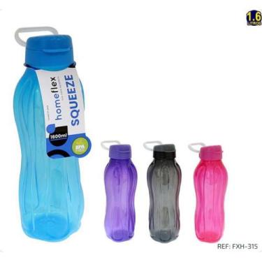 Imagem de Garrafa squeeze plástico com alça homeflex 1600ml