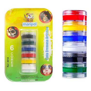 Imagem de Kit Tinta Pintura Facial 6 Cores Artística Rosto Lavável - HOME22